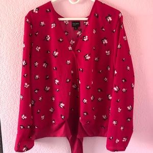 Floral blouse bodysuit